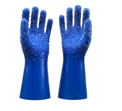 蓝色颗粒手套