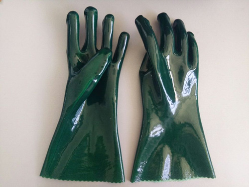 作业手套：绿色耐油手套