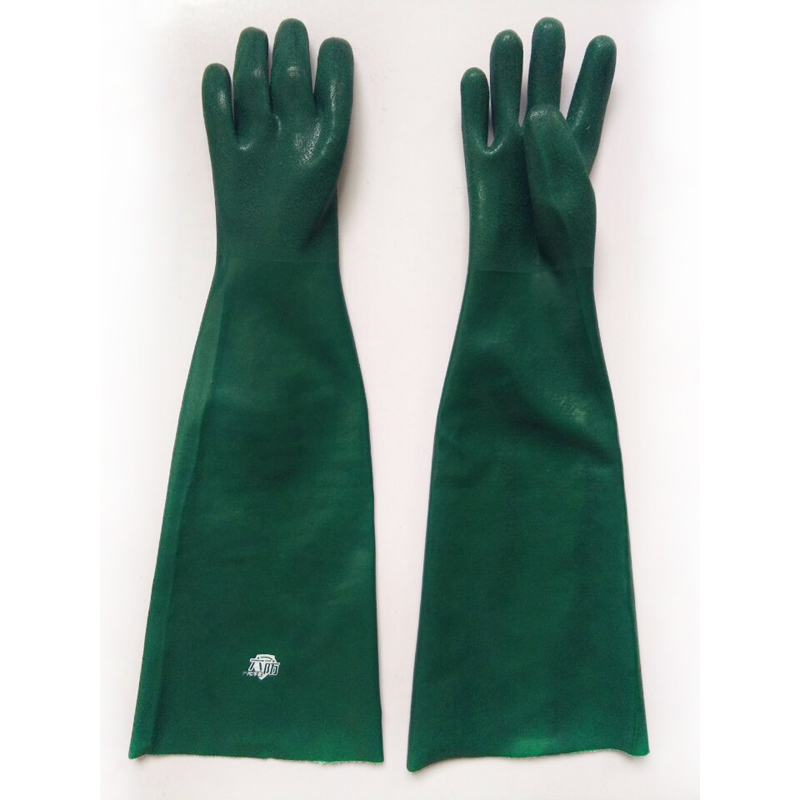 绿色pvc长款手套